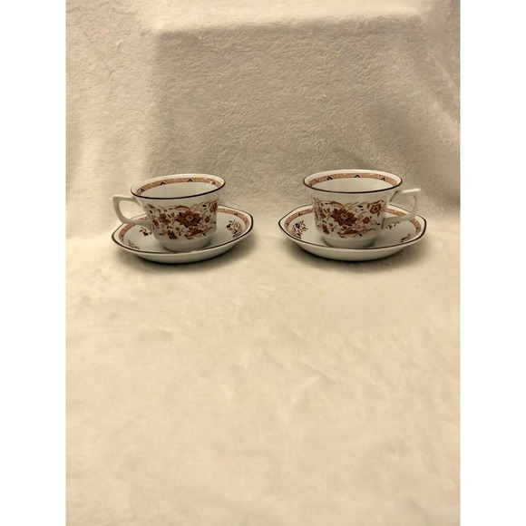 Vintage Wedgwood made in England Cup- Saucer Kashmar Set Of 2